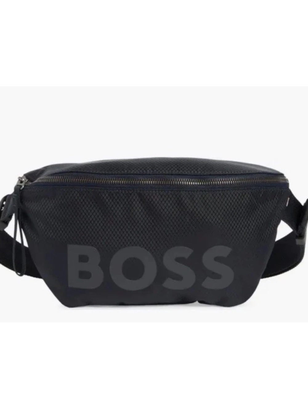 NWT Hugo Boss Bumbag Pixel Belt Bag Black Spell out Logo